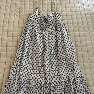 J. Crew Blue and White Patterned Dress